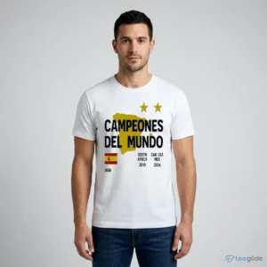 spain campeones del mundo 2010 south africa and 2026 world cup flag shirt 1