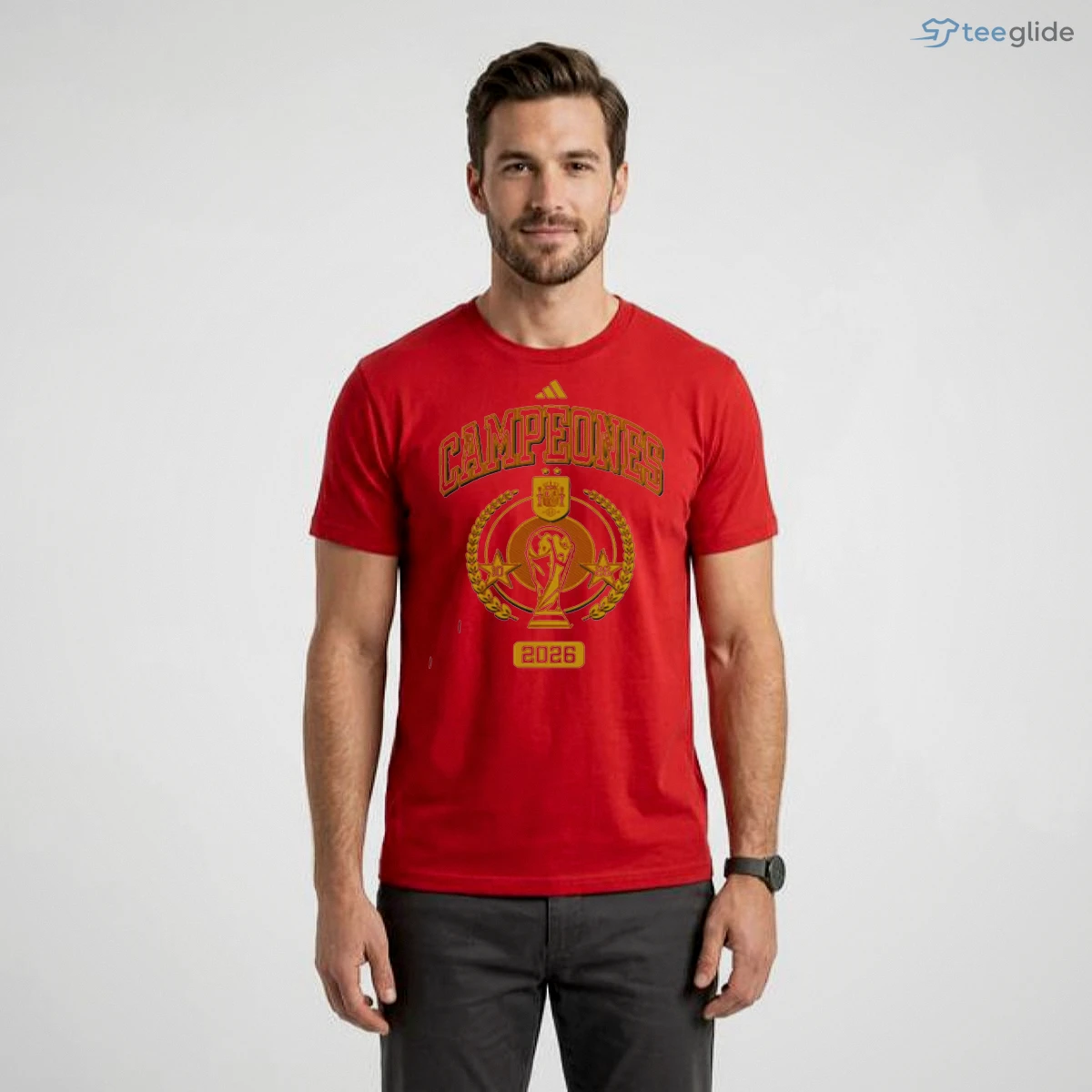 spain national team 2026 fifa world cup champions trophy t shirt 1 spain national team 2026 fifa world cup champions trophy t shirt 1