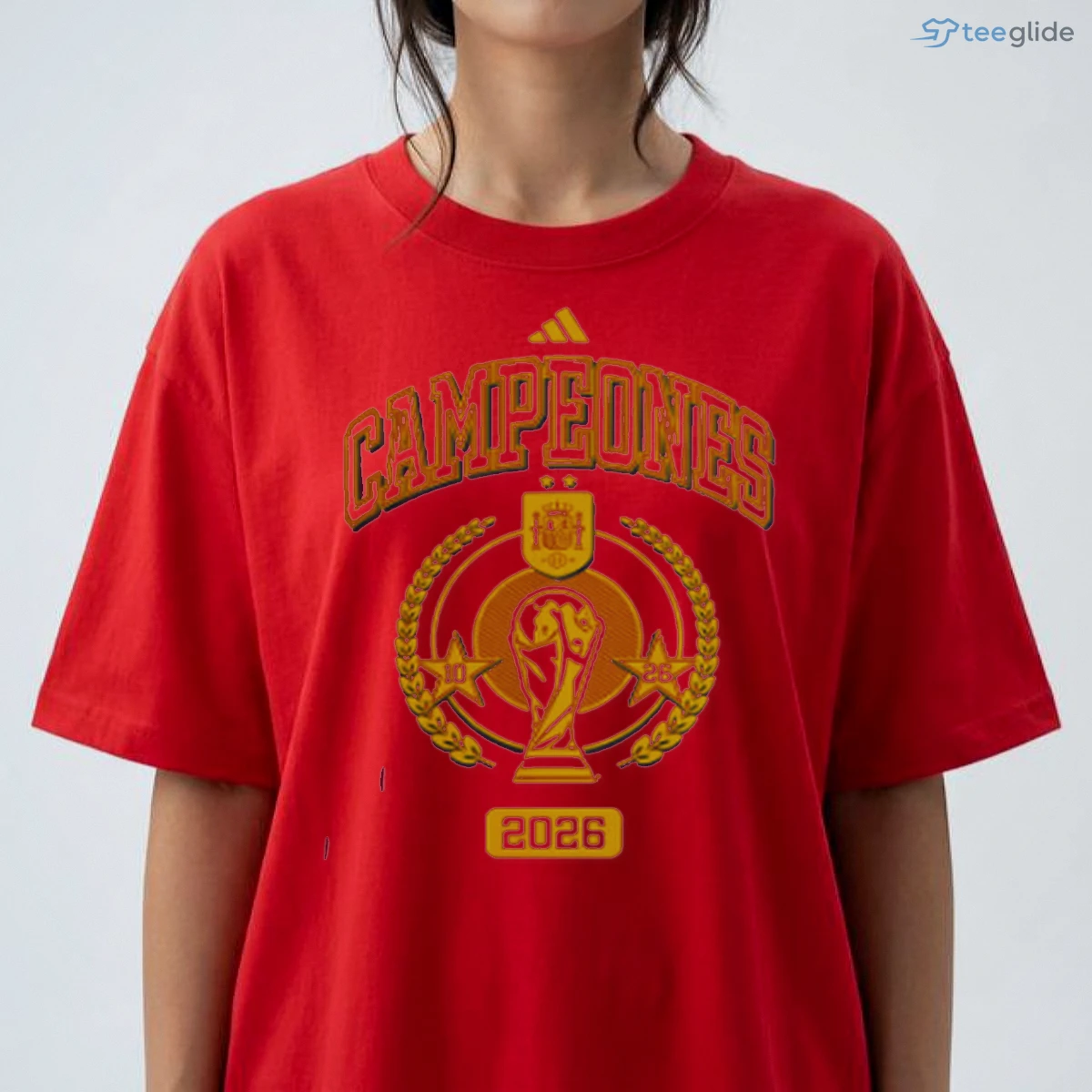 Spain National Team 2026 FIFA World Cup Champions Trophy T-Shirt 8 Shop Spain National Team 2026 FIFA World Cup Champions Trophy T-Shirt Online