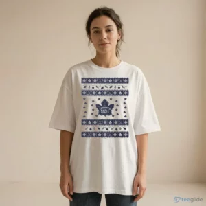 toronto maple leafs holiday lights sweater t shirt 2