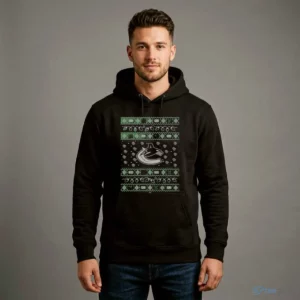 Vancouver Canucks Holiday Lights Sweater T-Shirt 3 vancouver canucks holiday lights sweater t shirt 4