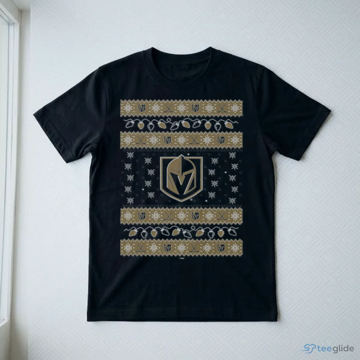 vegas golden knights holiday lights sweater t shirt 3 vegas golden knights holiday lights sweater t shirt 3