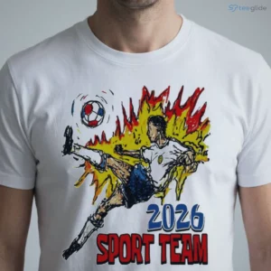 vintage 2026 sport team soccer football player fire graphic shirt 1