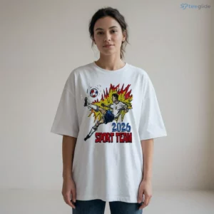 vintage 2026 sport team soccer football player fire graphic shirt 2
