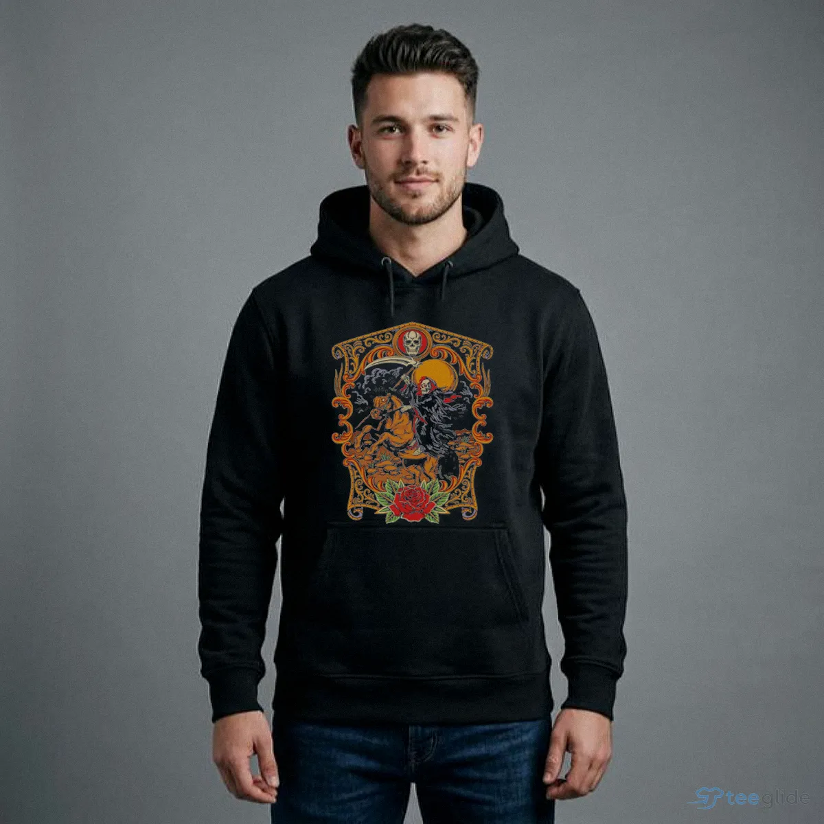 vintage grim reaper riding horse dark art skeleton gothic rose shirt 4 vintage grim reaper riding horse dark art skeleton gothic rose shirt 4