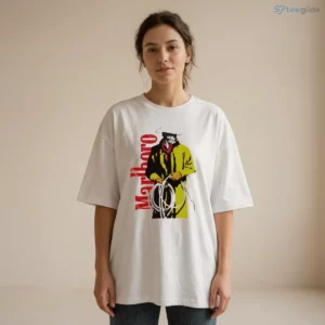 Vintage Marlboro Country Cowboy Skeleton Mask Yellow Jacket Graphic Shirt 1 vintage marlboro country cowboy skeleton mask yellow jacket graphic shirt 2