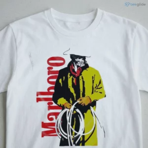 Vintage Marlboro Country Cowboy Skeleton Mask Yellow Jacket Graphic Shirt 2 vintage marlboro country cowboy skeleton mask yellow jacket graphic shirt 3