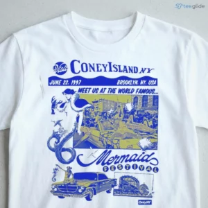 vintage only ny coney island brooklyn mermaid festival 1997 graphic shirt 3