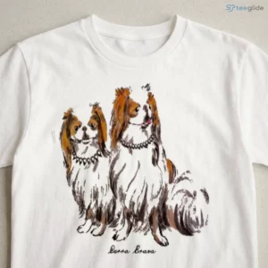 Vintage Perra Brava Japanese Chin Dog Illustration Retro White T Shirt 2 vintage perra brava japanese chin dog illustration retro white t shirt 3