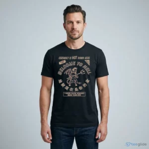 welcome to hell certainly is hot down here vintage devil t shirt 1