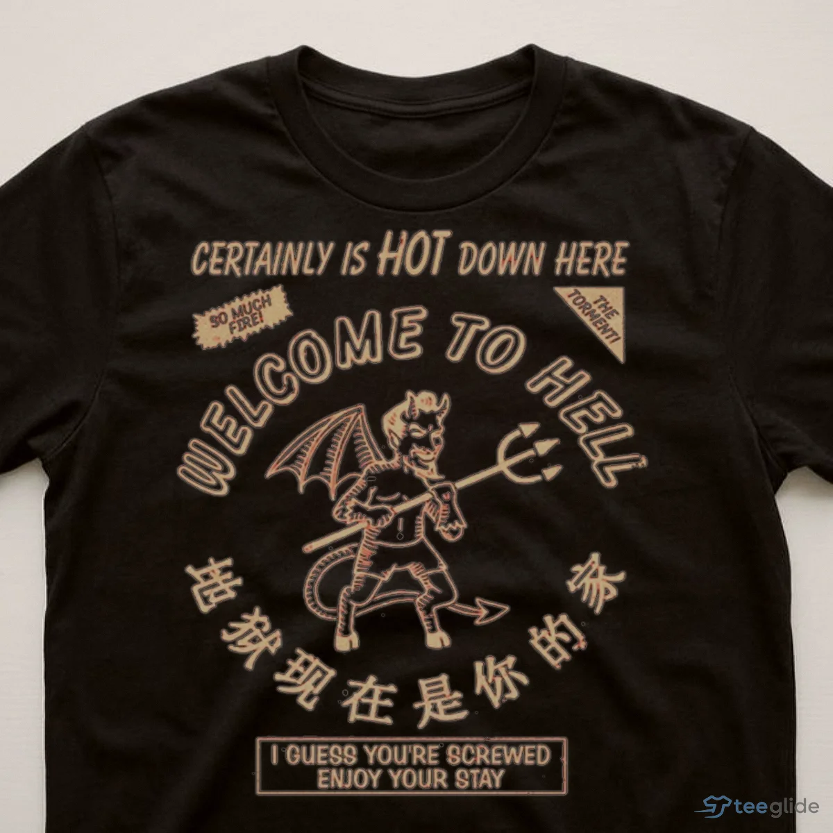 welcome to hell certainly is hot down here vintage devil t shirt 3 welcome to hell certainly is hot down here vintage devil t shirt 3