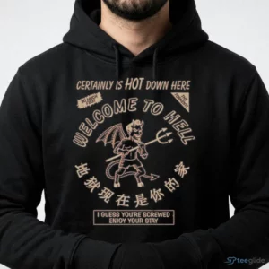 Welcome To Hell Certainly Is Hot Down Here Vintage Devil T-Shirt 3 welcome to hell certainly is hot down here vintage devil t shirt 4