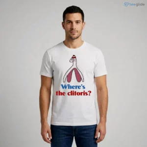wheres the clitoris funny parody cartoon character graphic shirt 1