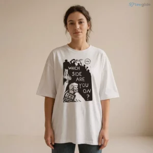 which side are you on skeleton anti ice protest shirt 2