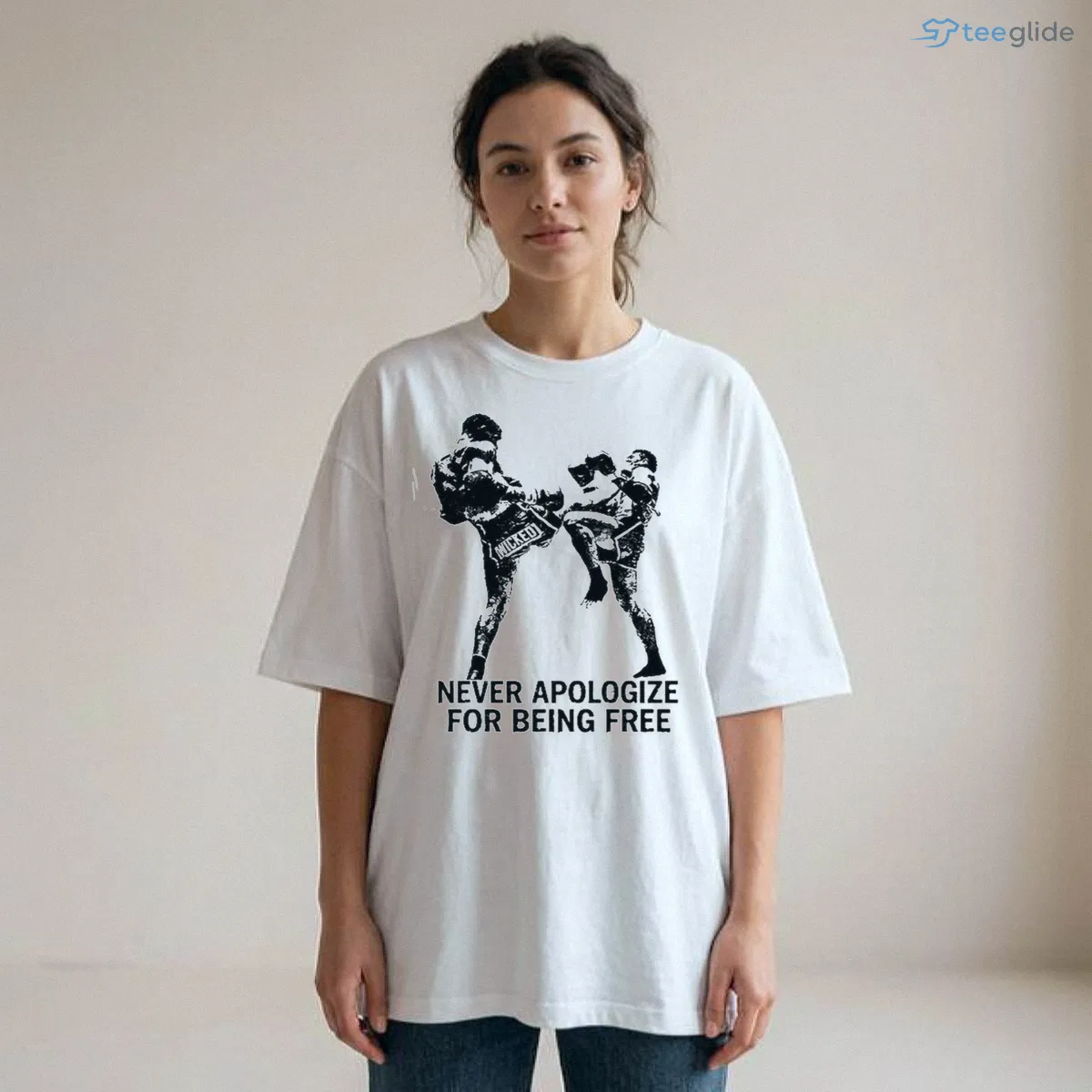 Wicked1 Never Apologize For Being Free Muay Thai Kickboxing Shirt 8 Wicked1 Never Apologize For Being Free Muay Thai Kickboxing Shirt