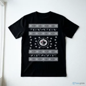 Winnipeg Jets Holiday Lights Sweater T-Shirt 2 winnipeg jets holiday lights sweater t shirt 3