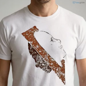 wireframe human face digital technology abstract art shirt 1
