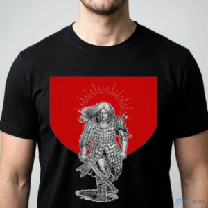 wounded medieval knight warrior sun arrows dark fantasy shirt 1