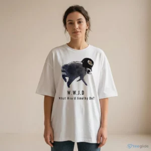 wwjd what would jimothy do raccoon with baseball cap funny meme graphic t shirt 2