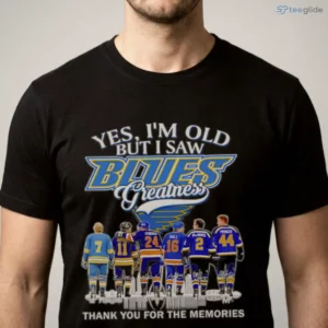 yes im old but i saw st louis blues greatness shirt 1