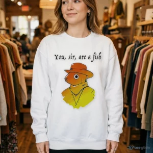 you sir are a fish cowboy western graphic white shirt 4