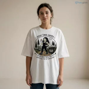 your two cents is probably why they are getting rid of pennies shirt 2