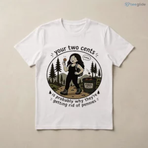 your two cents is probably why they are getting rid of pennies shirt 3
