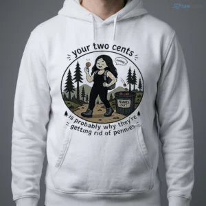 your two cents is probably why they are getting rid of pennies shirt 4