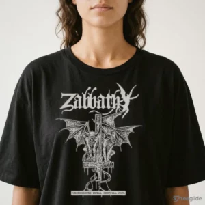 zabbath underground metal festival 2026 gargoyle inverted cross shirt 2