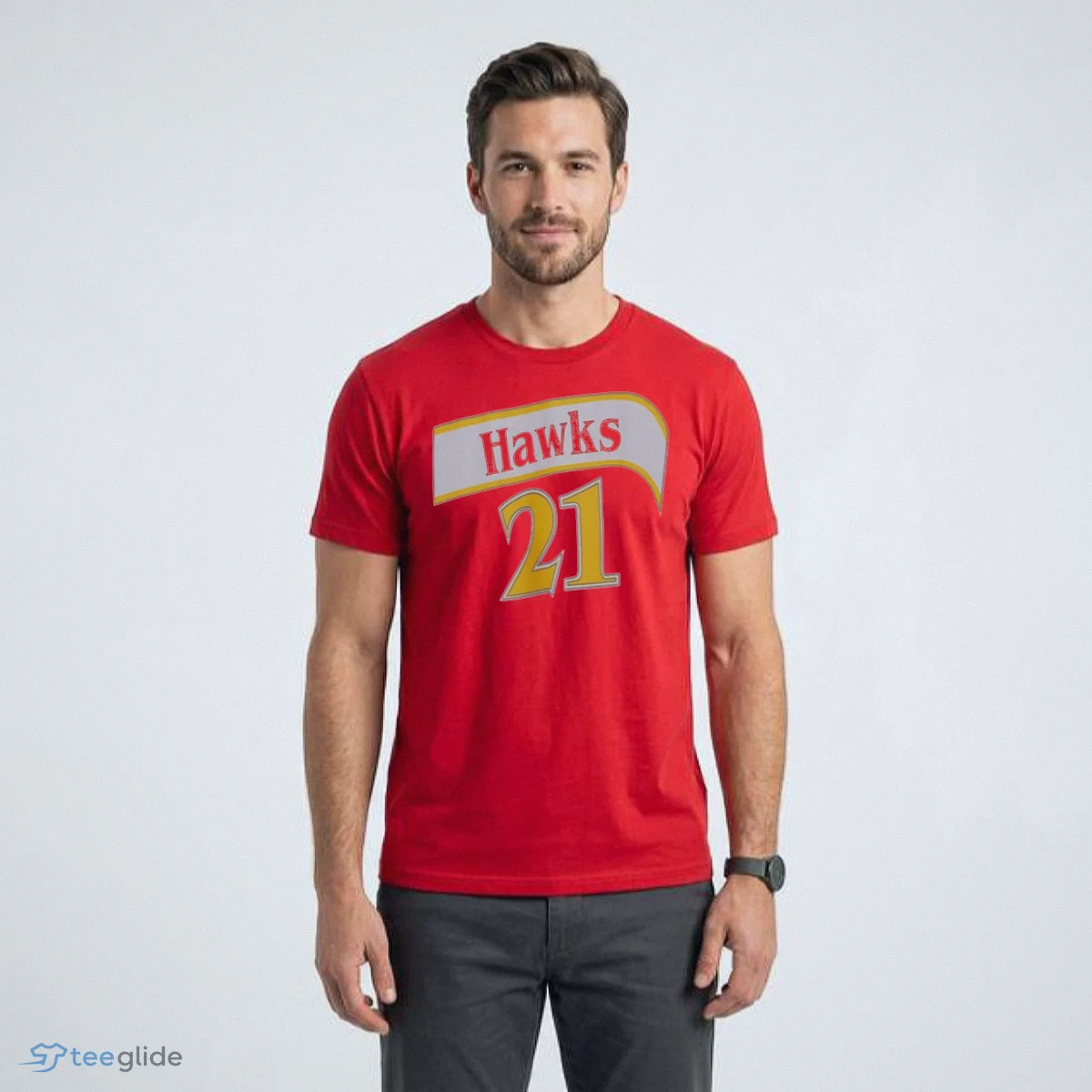 dominique wilkins atlanta hawks mitchell ness hardwood t shirt 1 dominique wilkins atlanta hawks mitchell ness hardwood t shirt 1