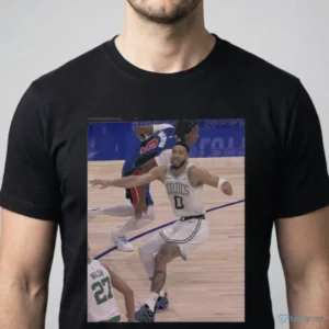 jayson tatum boston celtics funny basketball defense silhouette graphic shirt 1
