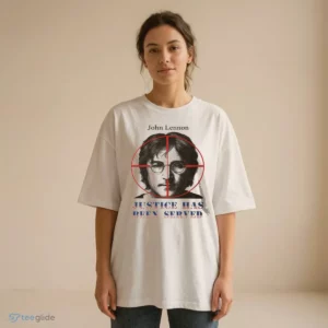 John Lennon JUSTICE HAS REEN SERVED T-Shirt 1 john lennon justice has reen served t shirt 2