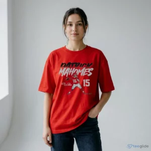 patrick mahomes name number pose t shirt 2