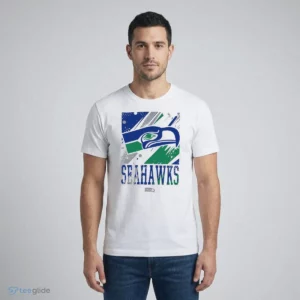 seattle seahawks white split strike throwback t shirt 1