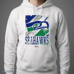 Seattle Seahawks White Split Strike Throwback T-Shirt 3 seattle seahawks white split strike throwback t shirt 4