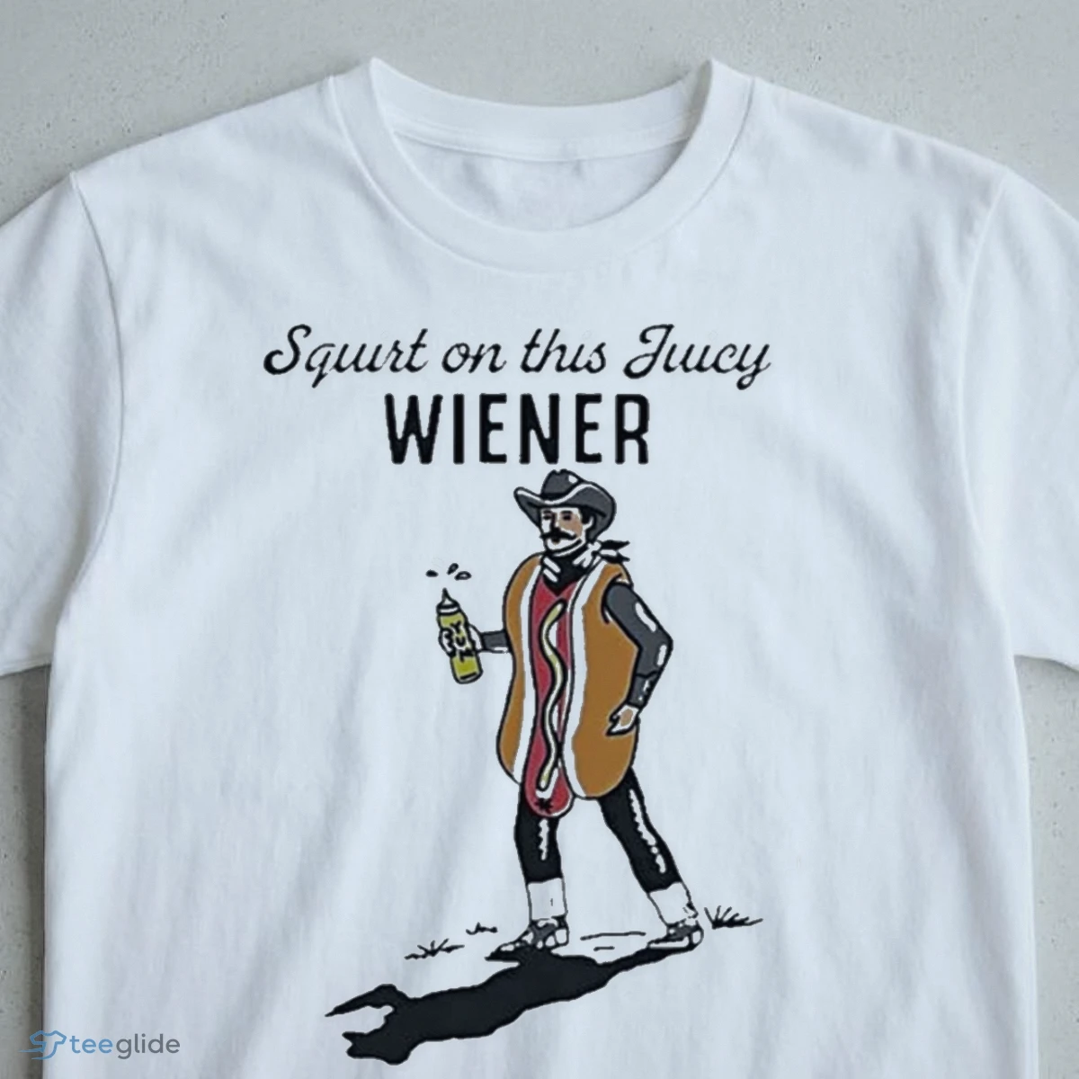 squirt on this juicy wiener cartoon cowboy hot dog costume mustard shirt 3 squirt on this juicy wiener cartoon cowboy hot dog costume mustard shirt 3
