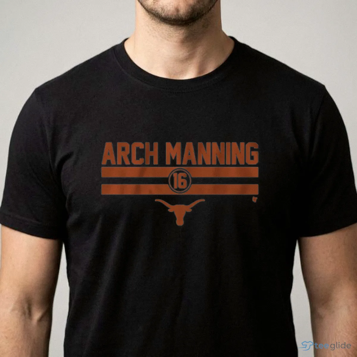 texas football arch manning 16 stripe shirt 1 texas football arch manning 16 stripe shirt 1