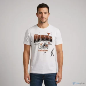 texas football arch manning helmet grid shirt 1