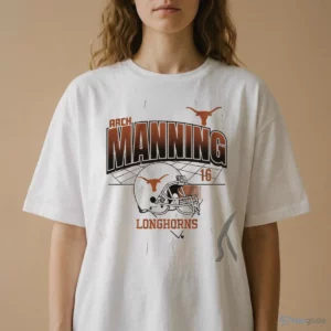 texas football arch manning helmet grid shirt 2