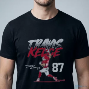 travis kelce name number pose t shirt 1