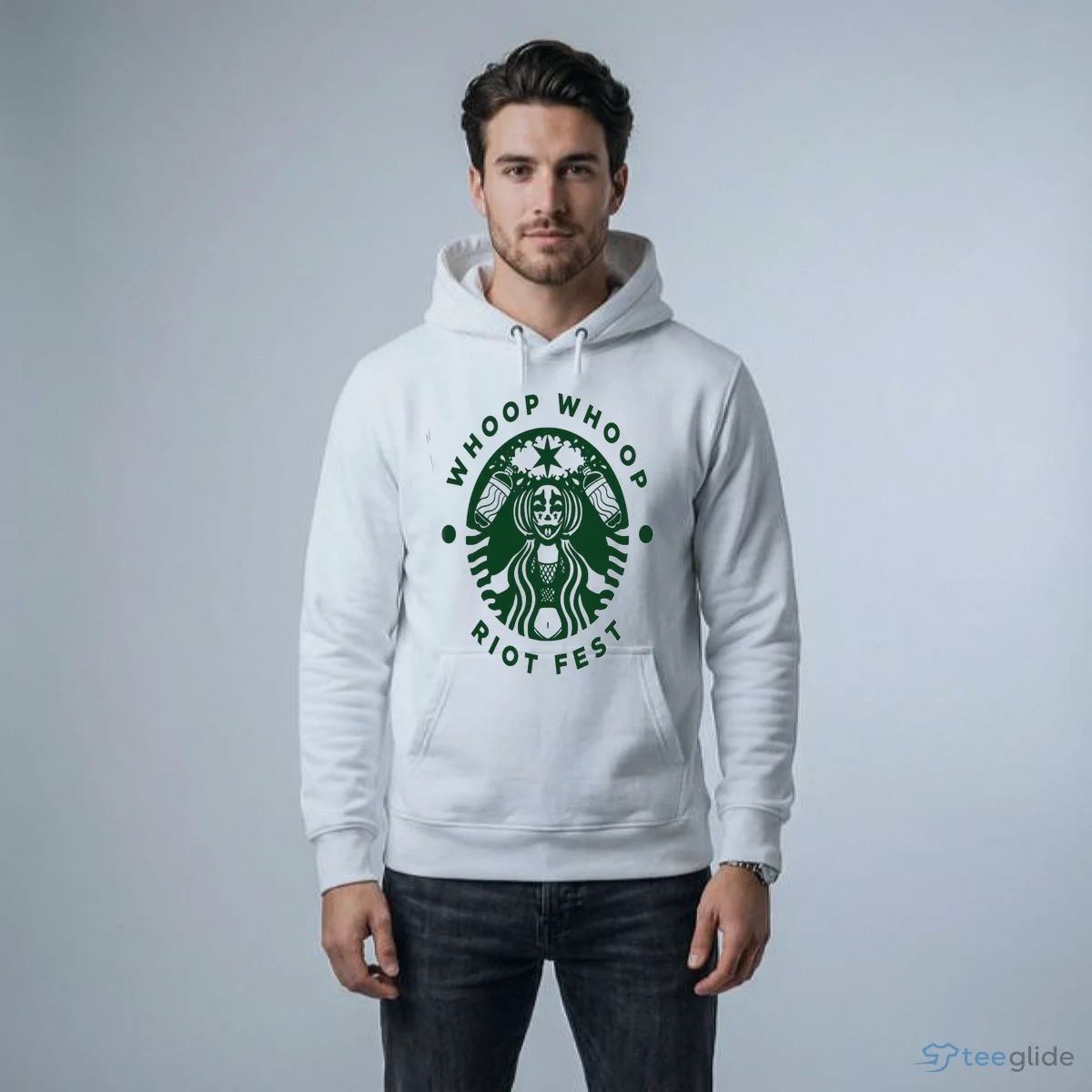 whoop whoop riot fest juggalette clown starbucks parody logo graphic shirt 4 whoop whoop riot fest juggalette clown starbucks parody logo graphic shirt 4