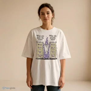 wizard what you think she wants what she actually wants dragon battle axe shirt 2