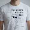 you aren t my real dad funny cool cat skateboarding sunglasses quote shirt 1