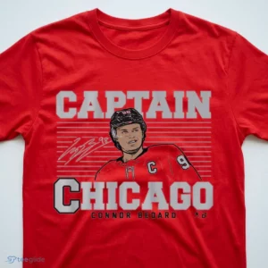 Connor Bedard Captain Chicago Graphic T-Shirt 2 connor bedard captain chicago graphic t shirt 3 1