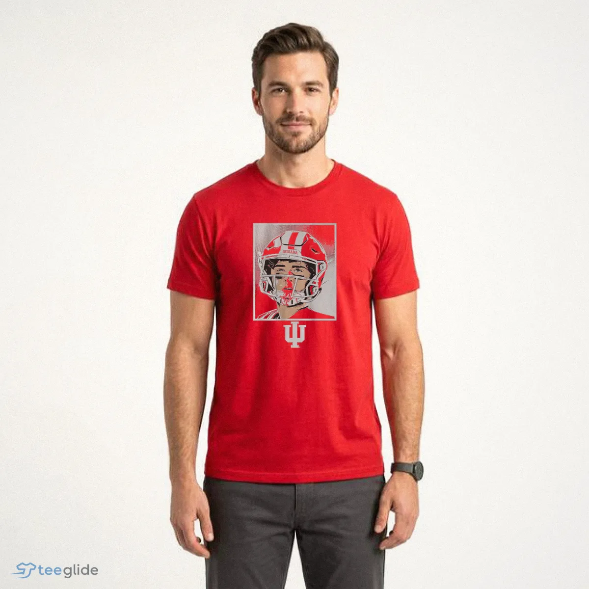 indiana football josh hoover bloody face graphic t shirt 1 1 indiana football josh hoover bloody face graphic t shirt 1 1